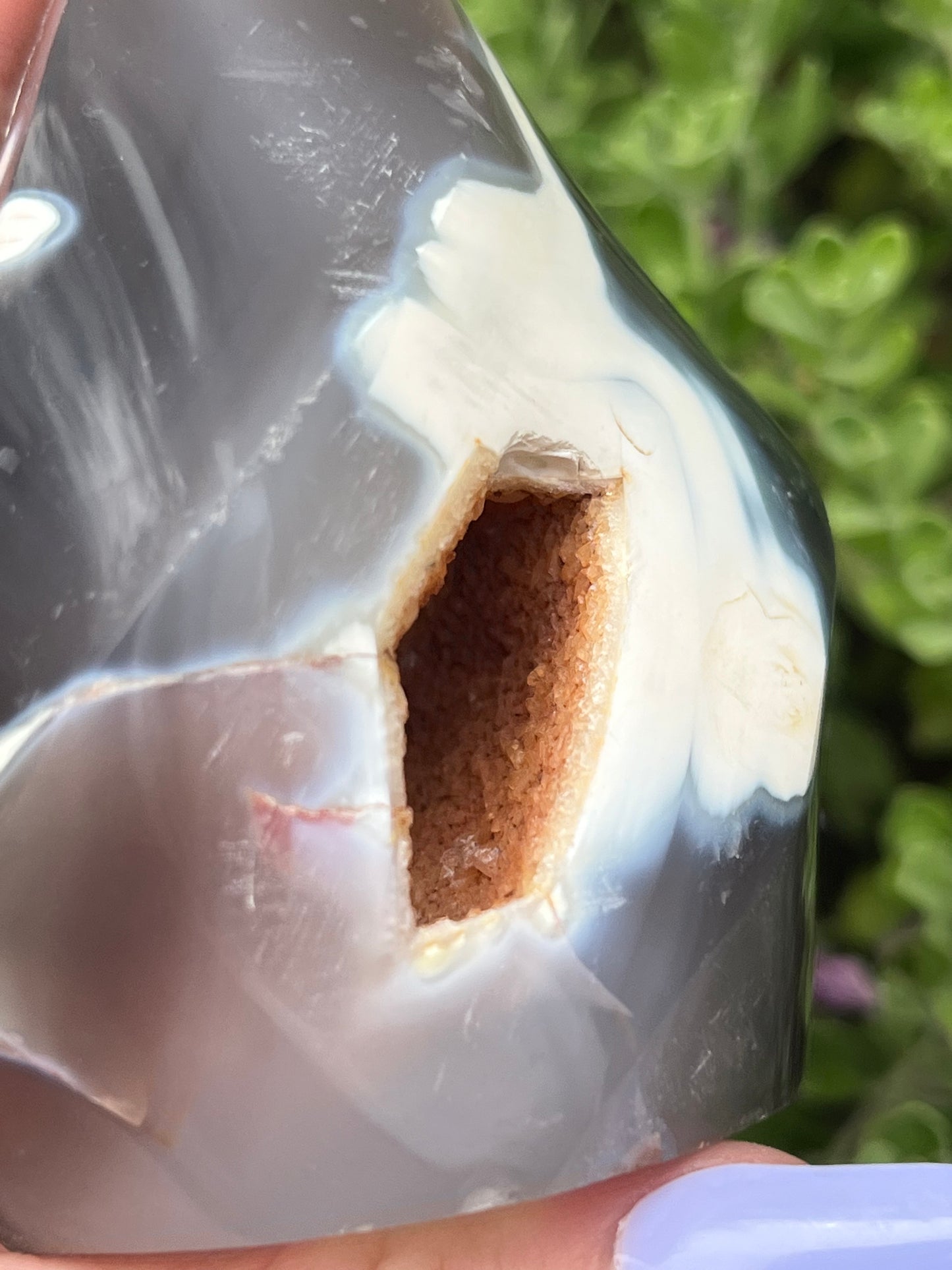 Orca Agate Flame Carvings