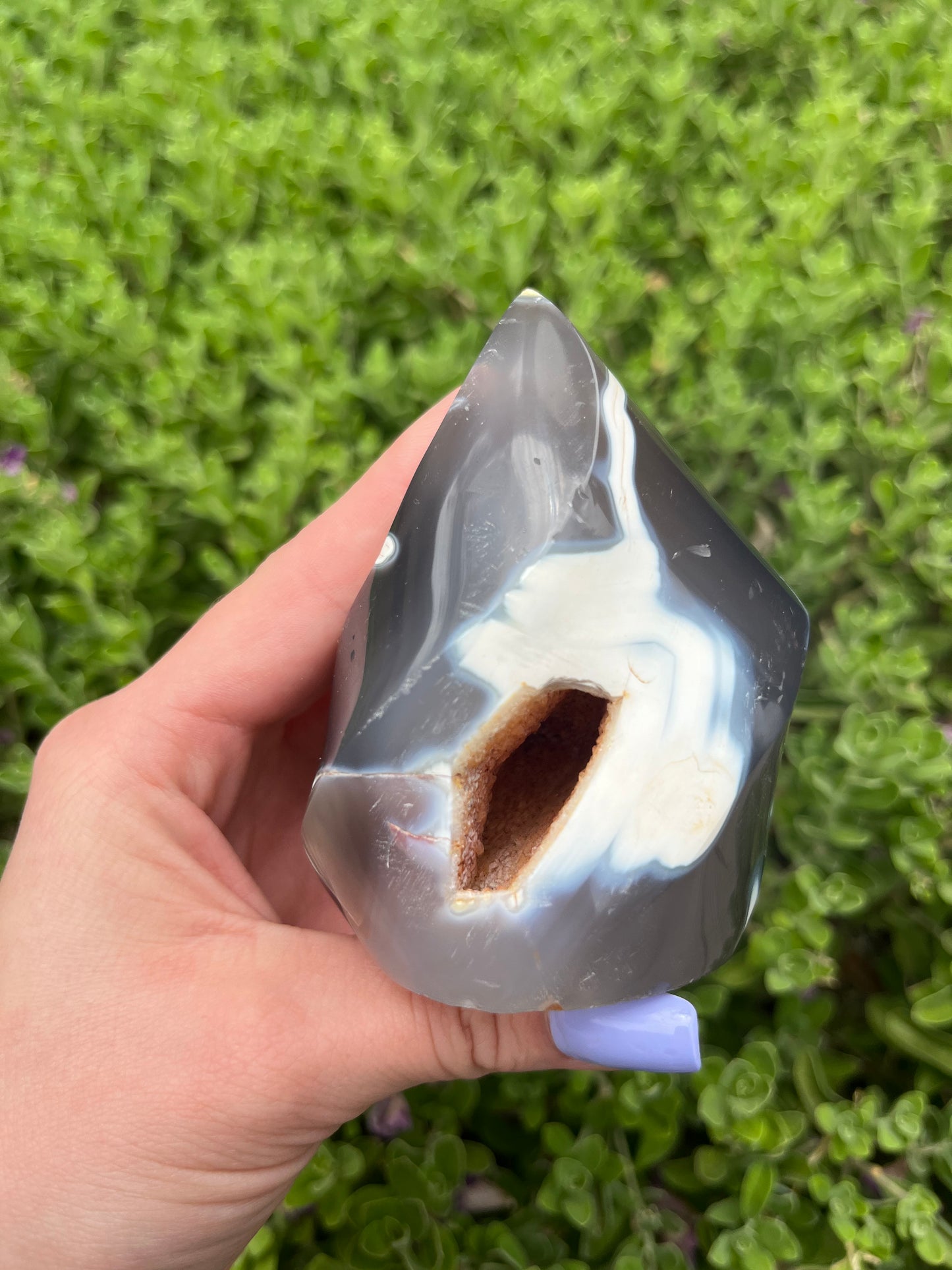 Orca Agate Flame Carvings