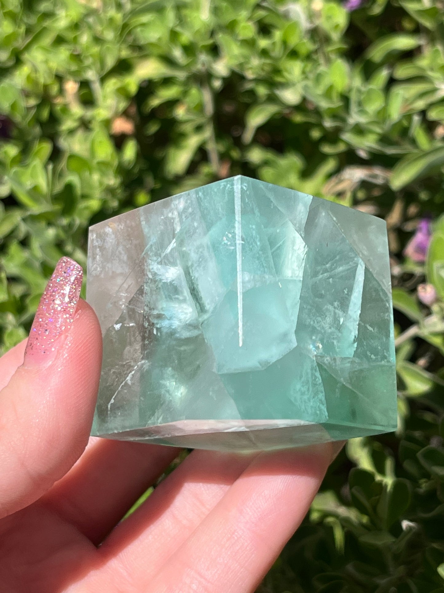 Green Fluorite Cube