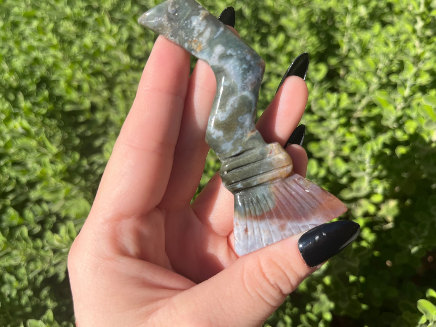 Ocean Jasper & Moss Agate Witches Broomstick