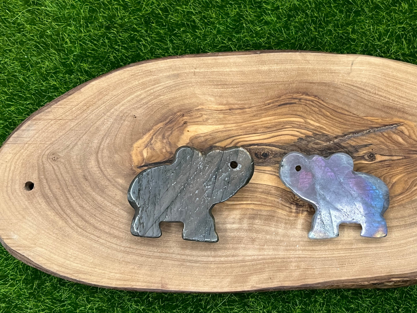 Labradorite Elephant Carving