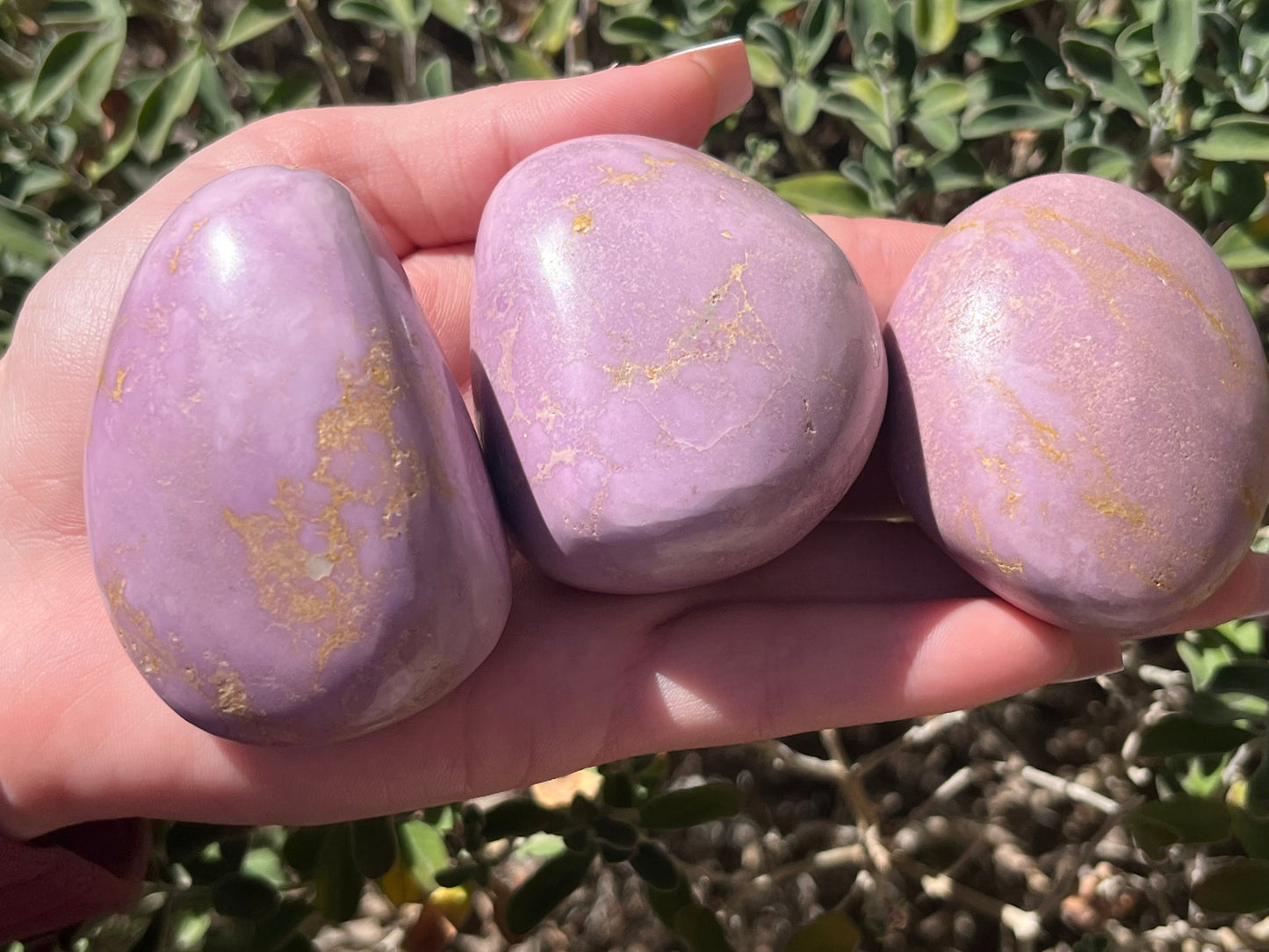 Phosphosiderite Palm Stones