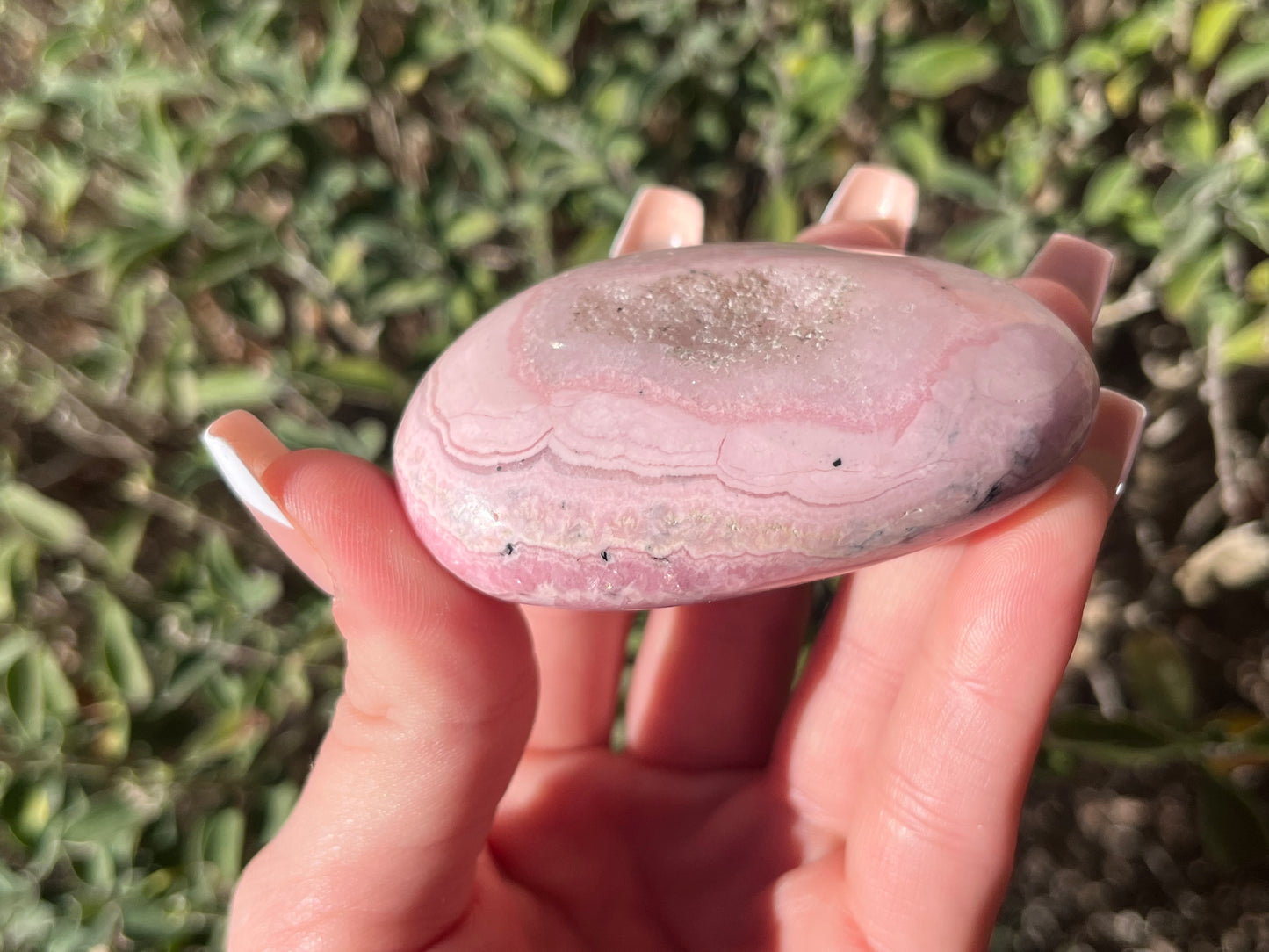 Peruvian Rhodochrosite Palm Stones