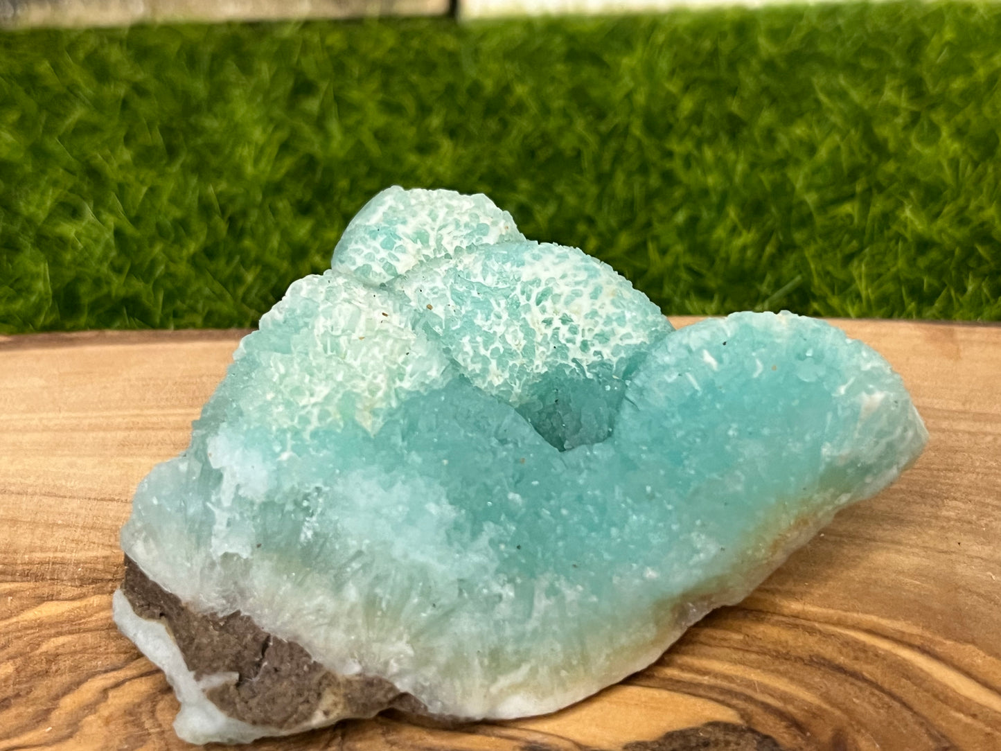 Blue Aragonite Crystal Specimen