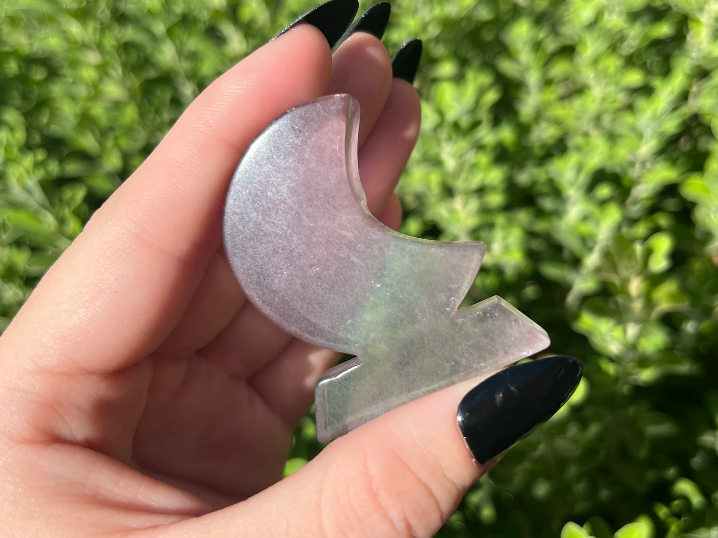 Fluorite Self Standing Moons