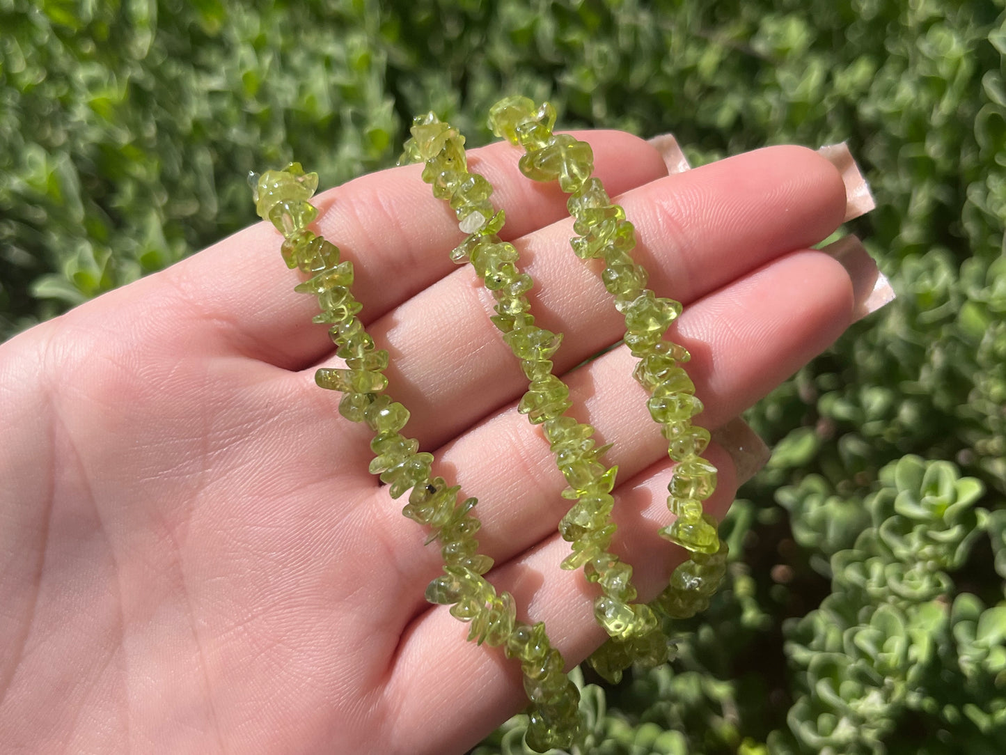 Peridot Chip Bracelet
