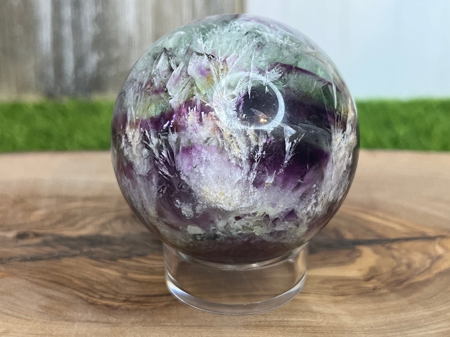 Feather Fluorite Spheres