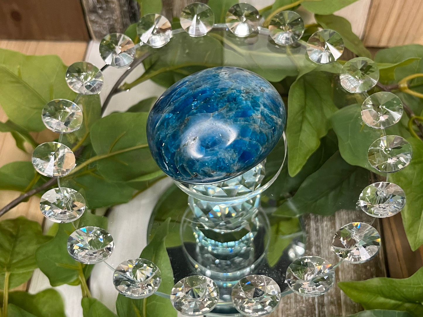Blue Apatite Palm Stone