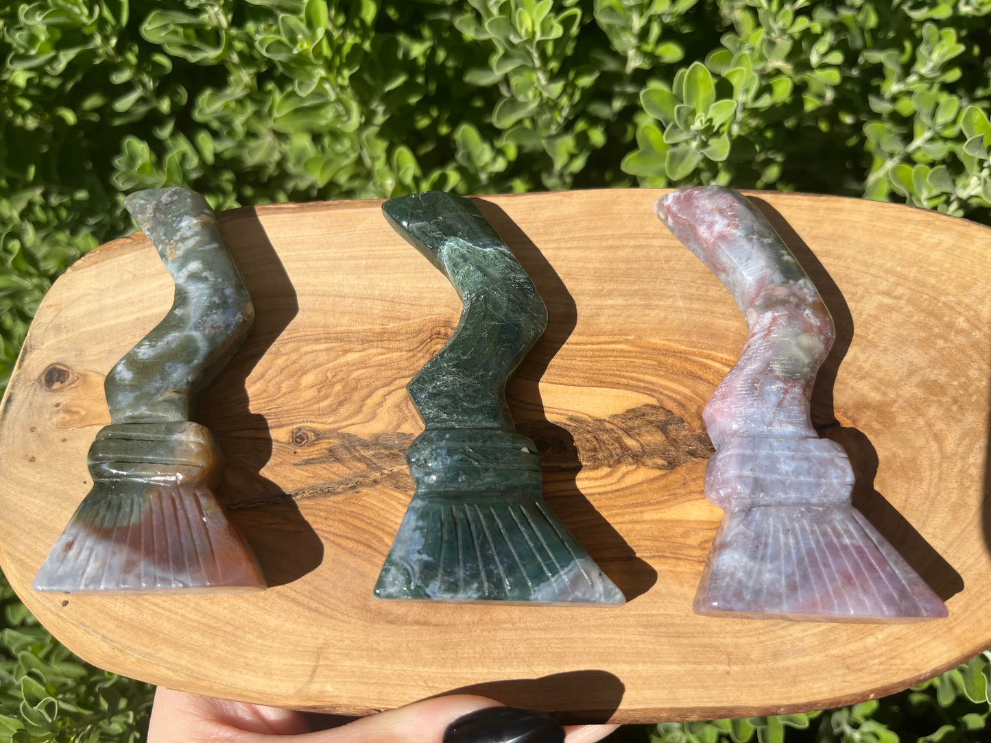 Ocean Jasper & Moss Agate Witches Broomstick