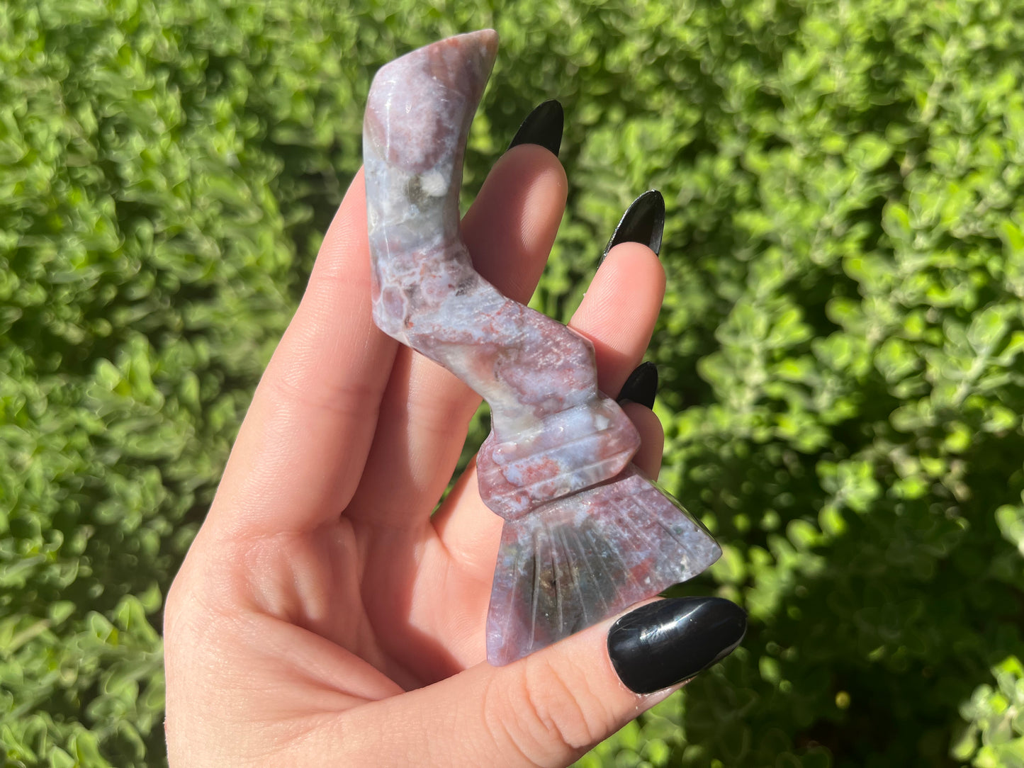 Ocean Jasper & Moss Agate Witches Broomstick