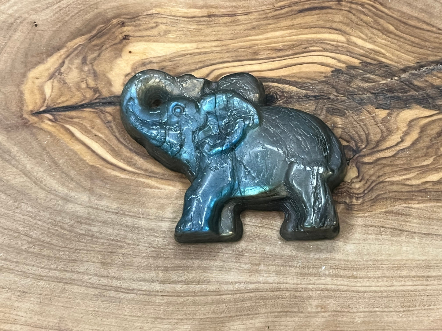 Labradorite Elephant Carving