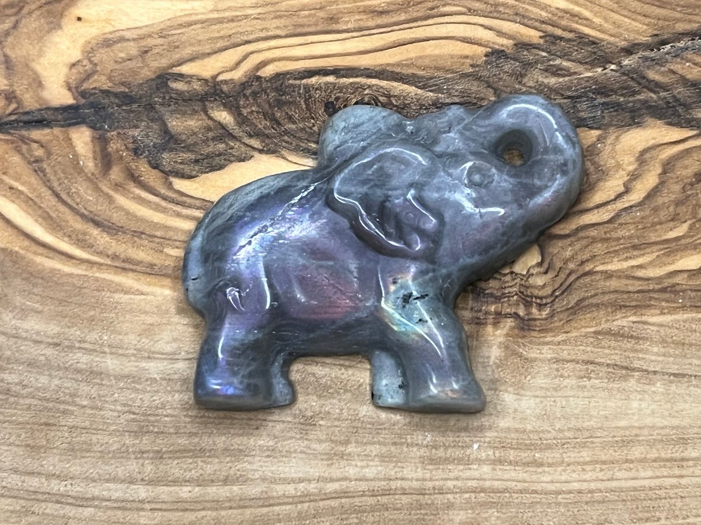 Labradorite Elephant Carving
