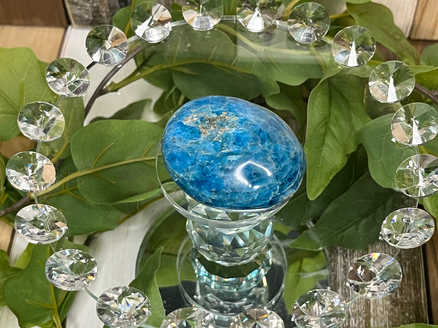 Blue Apatite Palm Stone