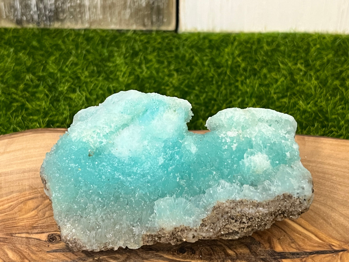 Blue Aragonite Crystal Specimen