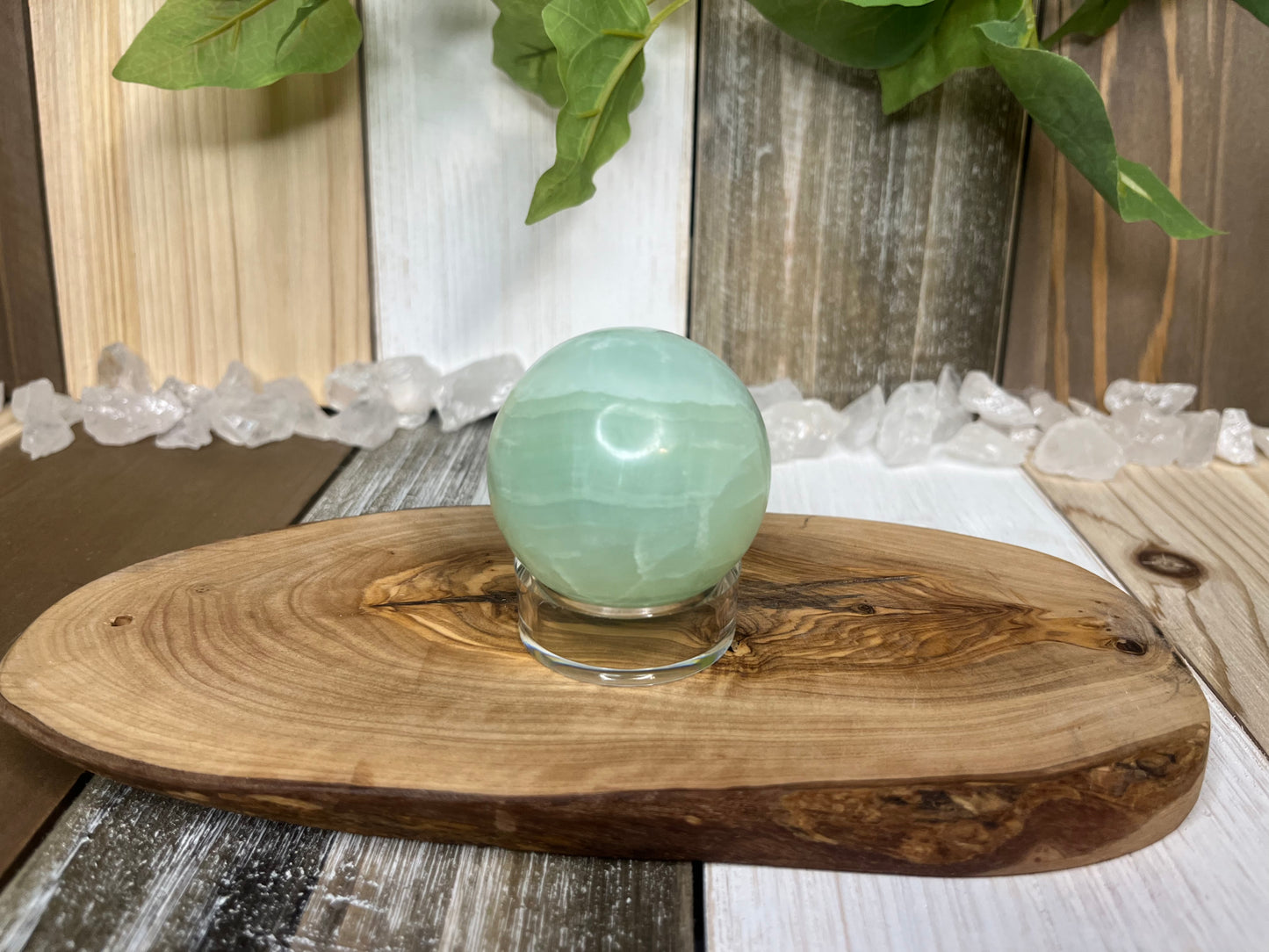 Pistachio Calcite Sphere From Pakistan