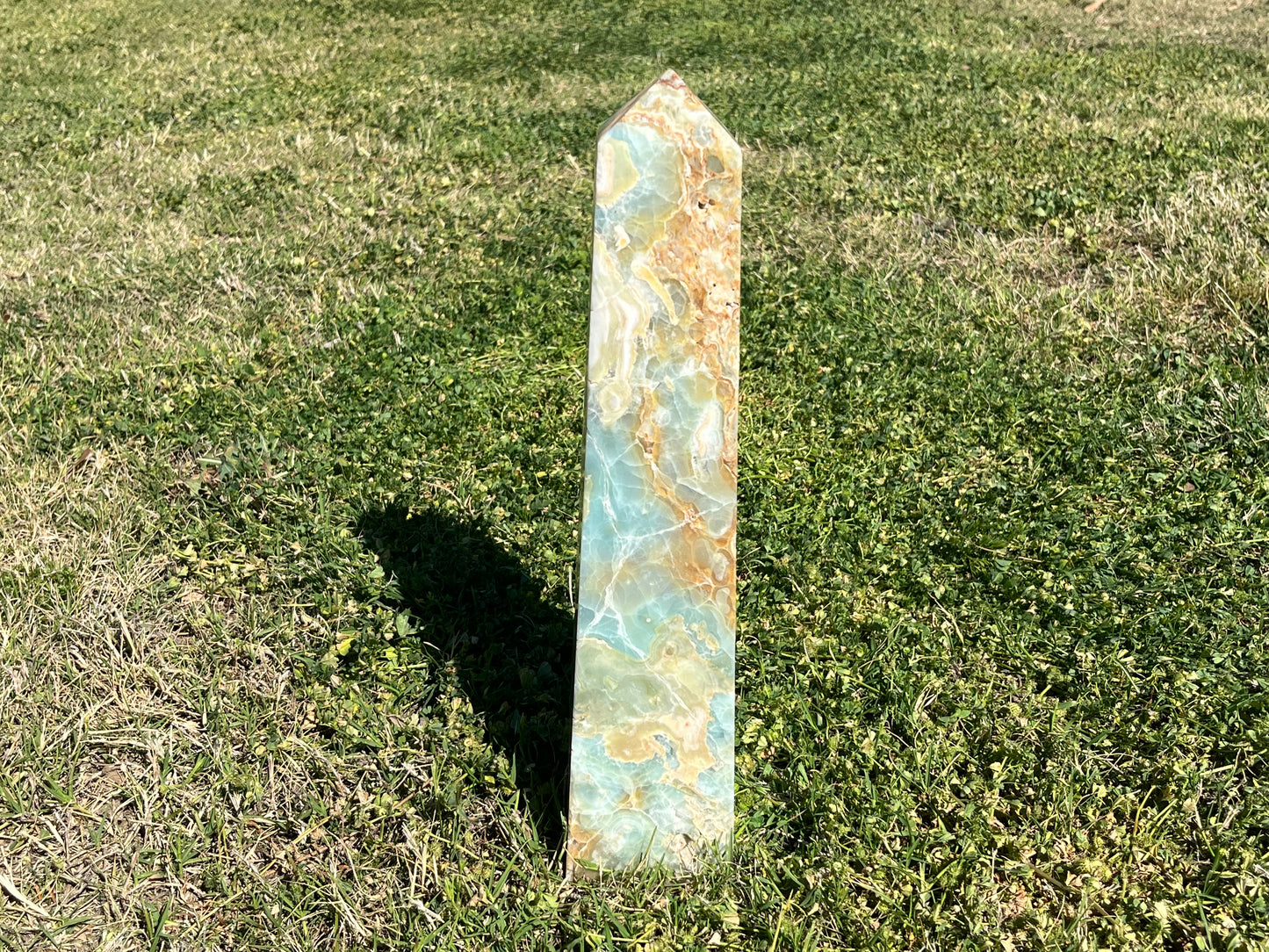 Extra Large Pistachio Calcite Tower From Pakistan
