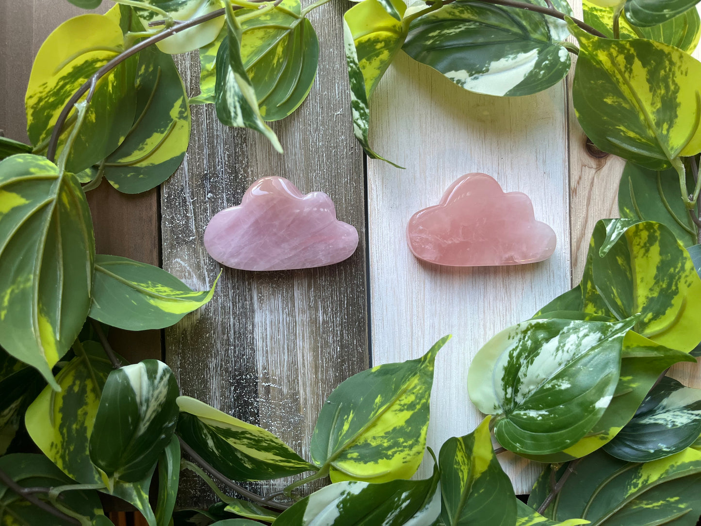 Rose Quartz Cloud Carving