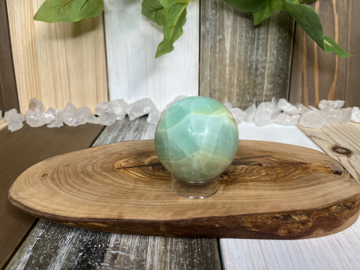 Pistachio Calcite Sphere From Pakistan