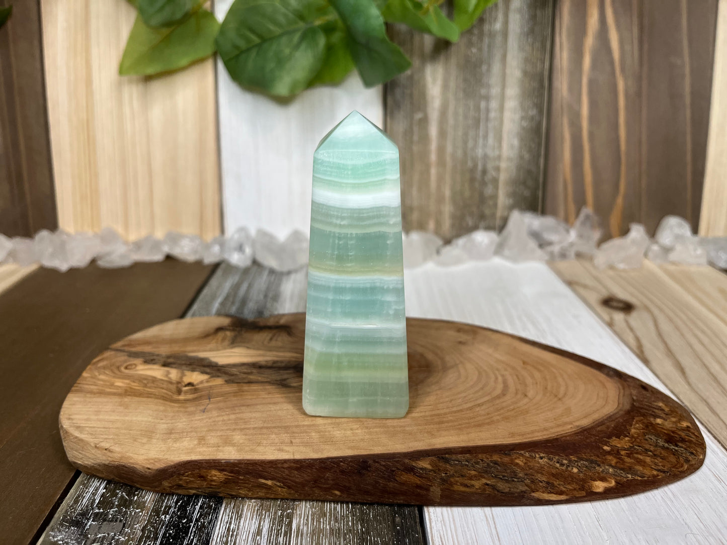 Pistachio Calcite Tower From Pakistan