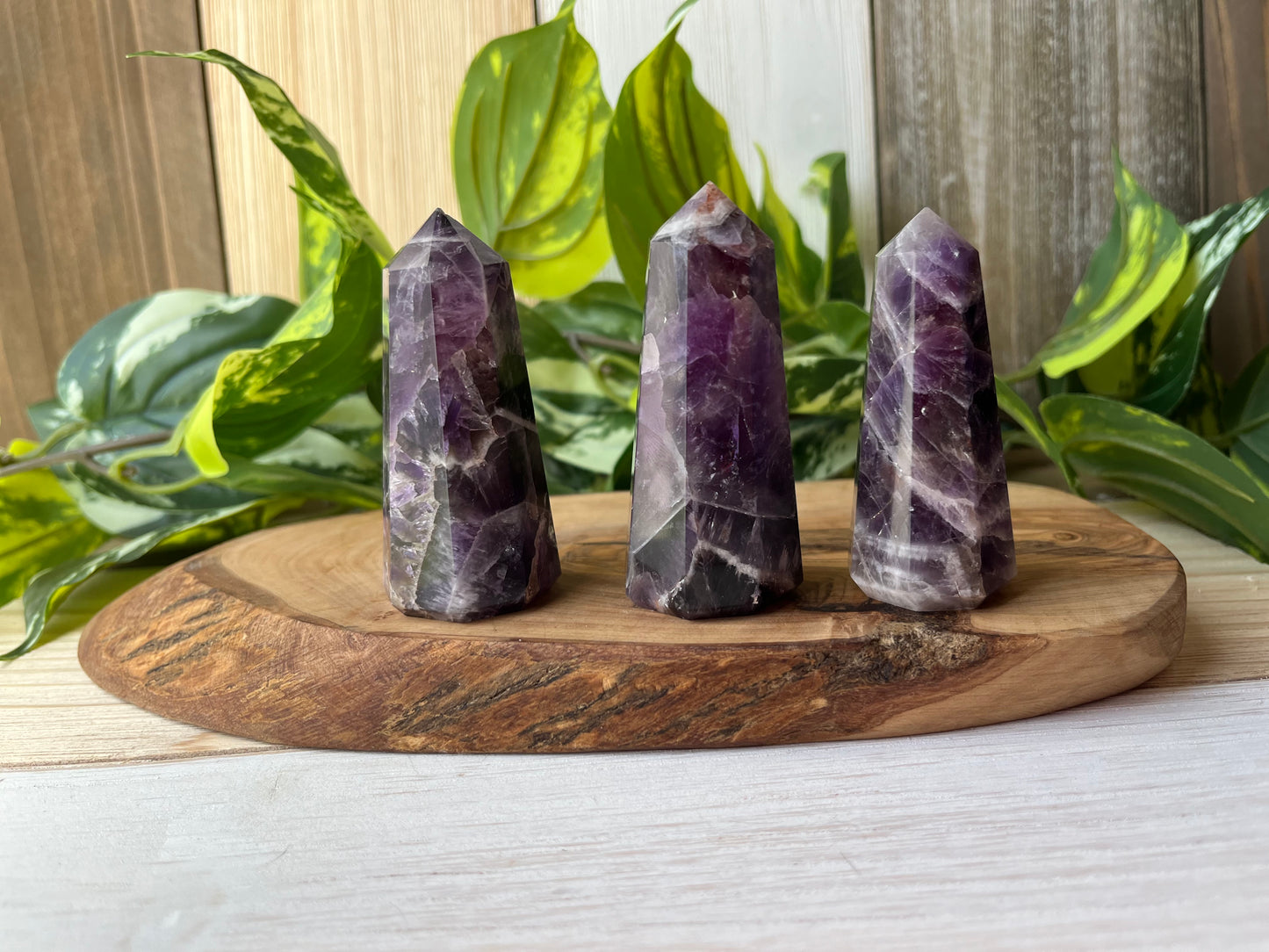 Chevron Amethyst Small Tower