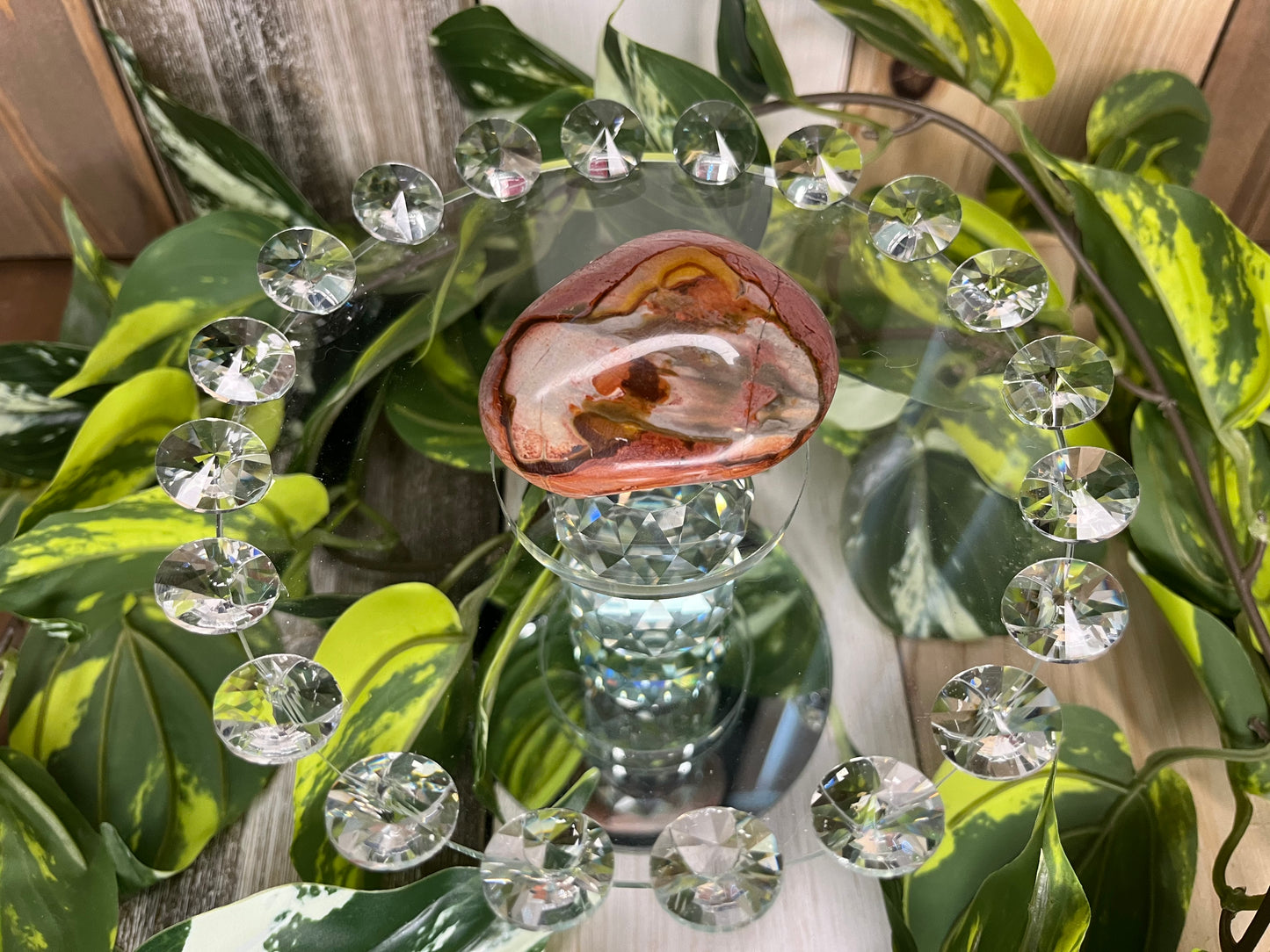 Polychrome Jasper Palm Stone
