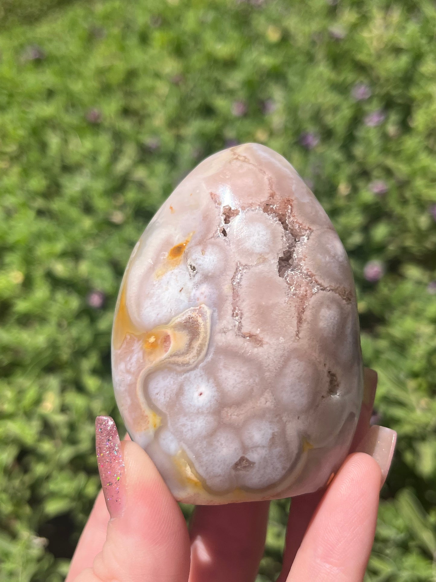 Pink Amethyst x Flower Agate Druzy Freeform