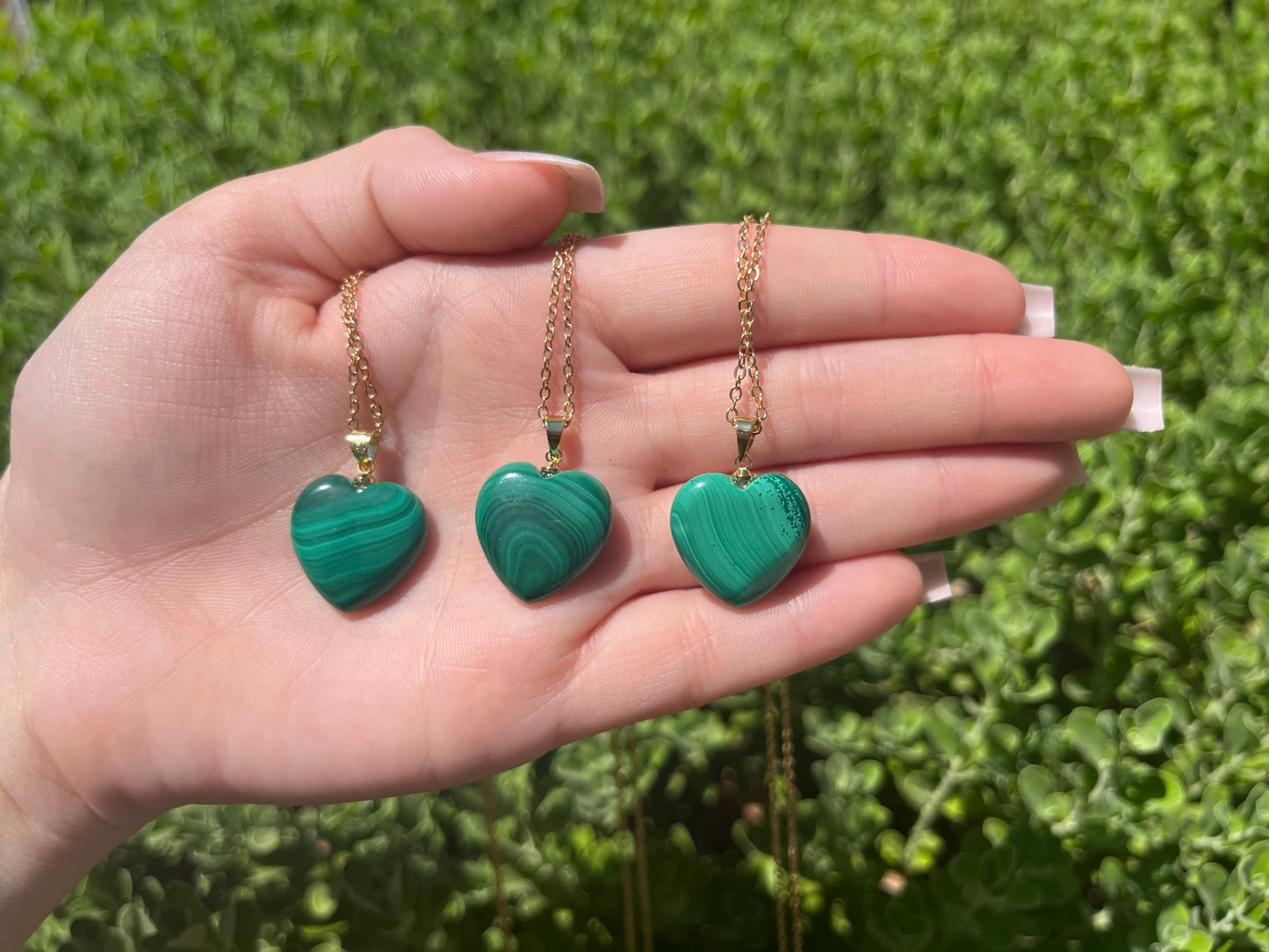 Malachite Heart Necklace