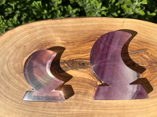 Fluorite Self Standing Moons