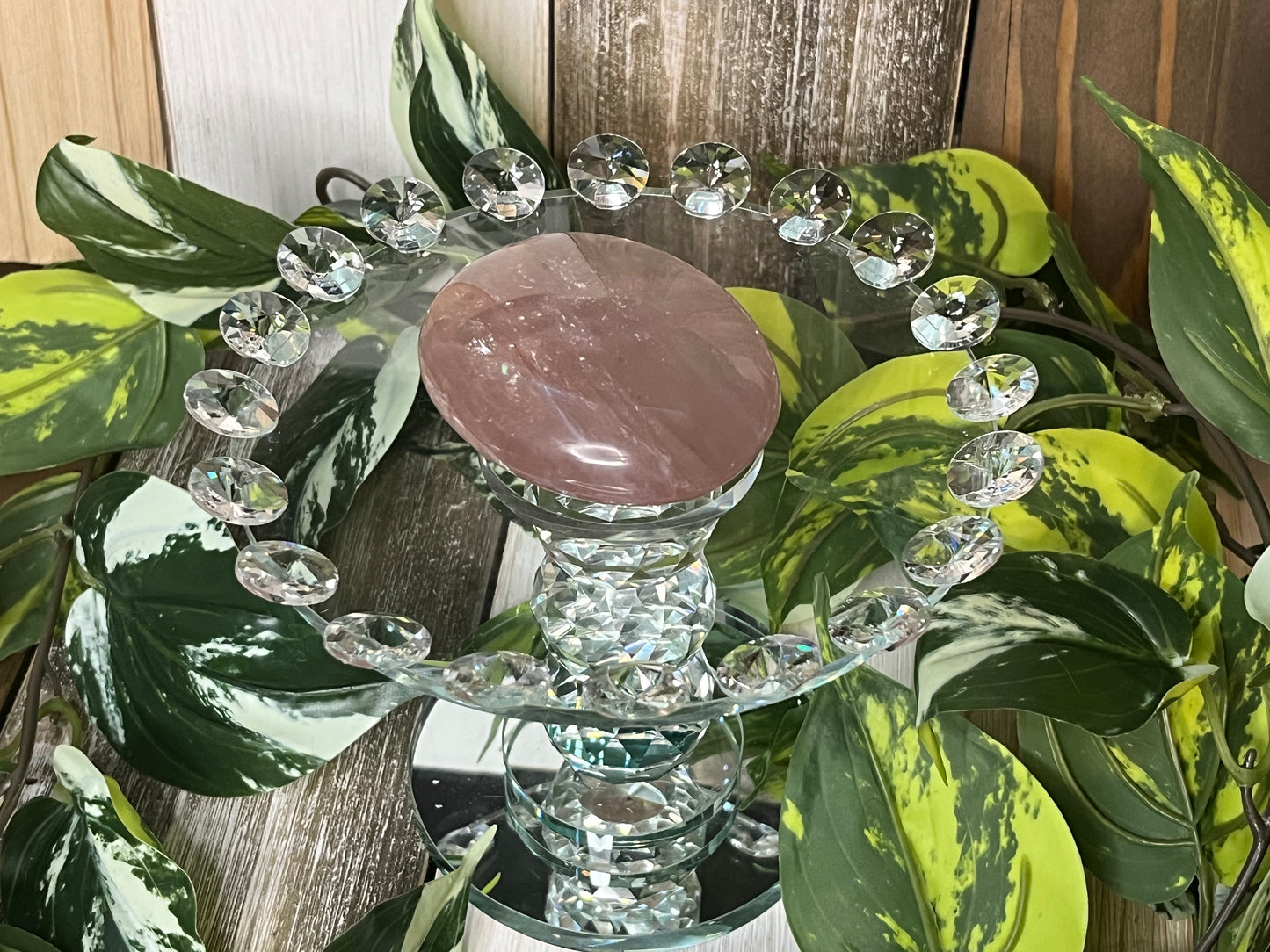 Rose Quartz Palm Stone