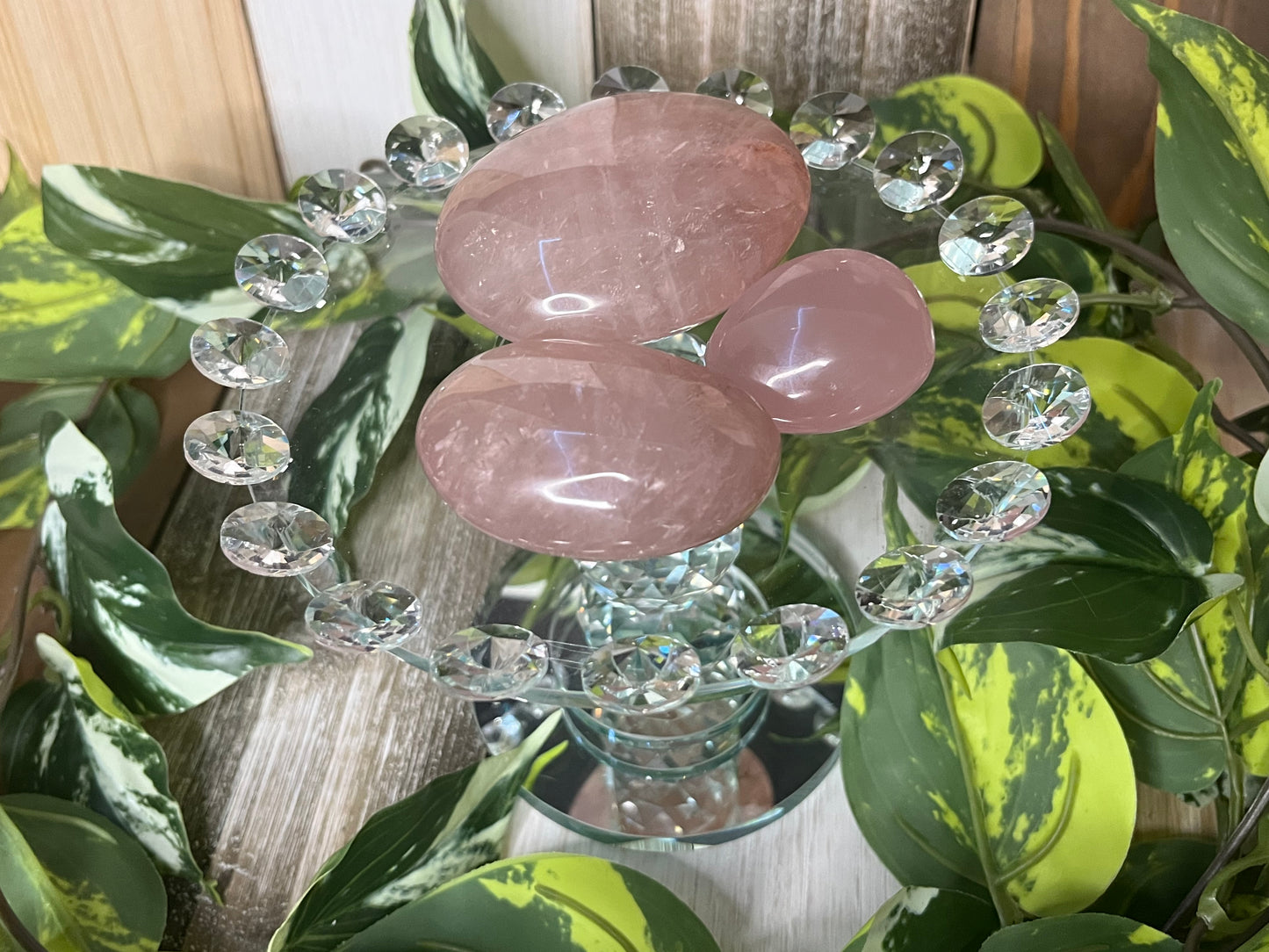 Rose Quartz Palm Stone