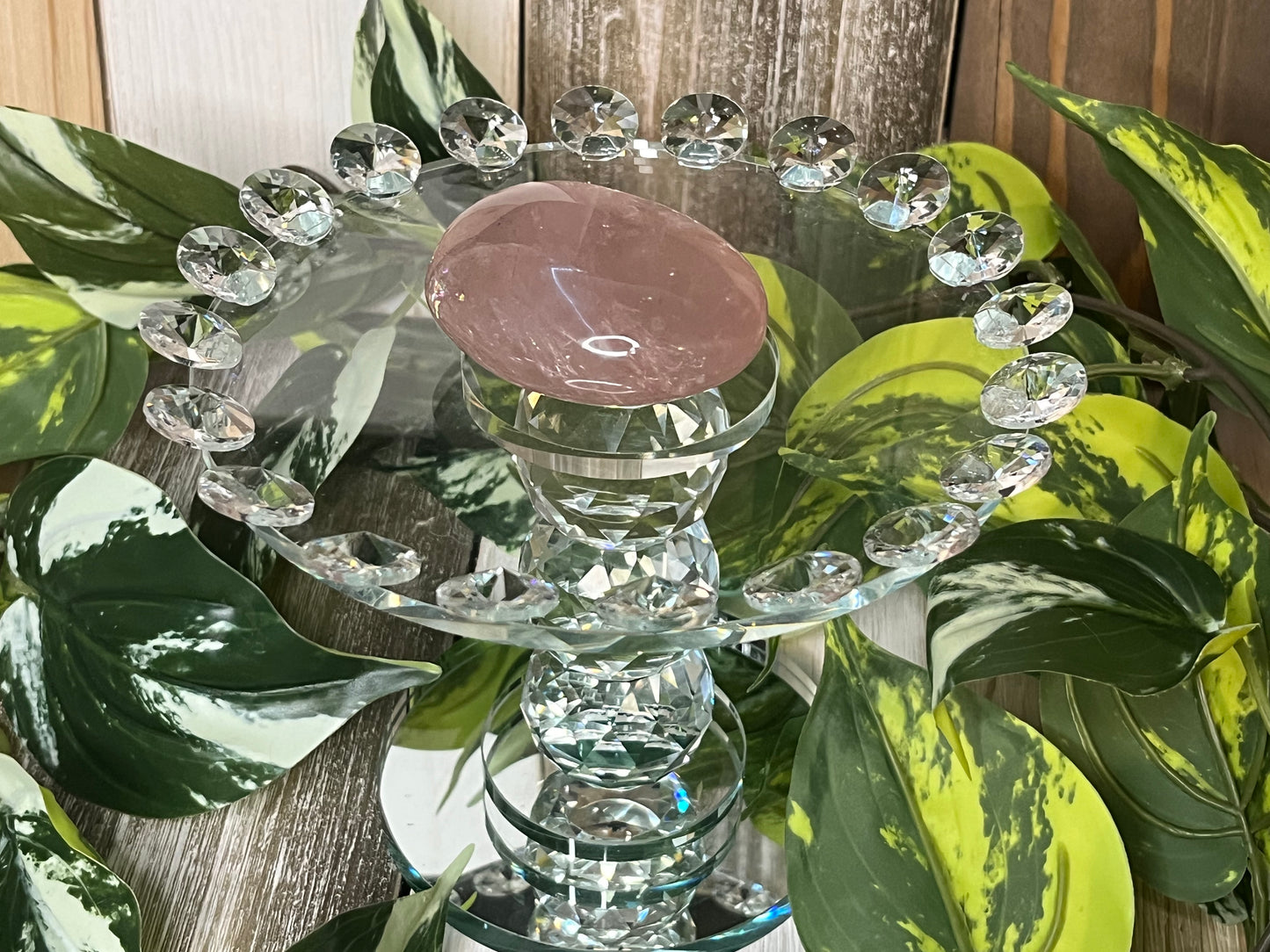 Rose Quartz Palm Stone