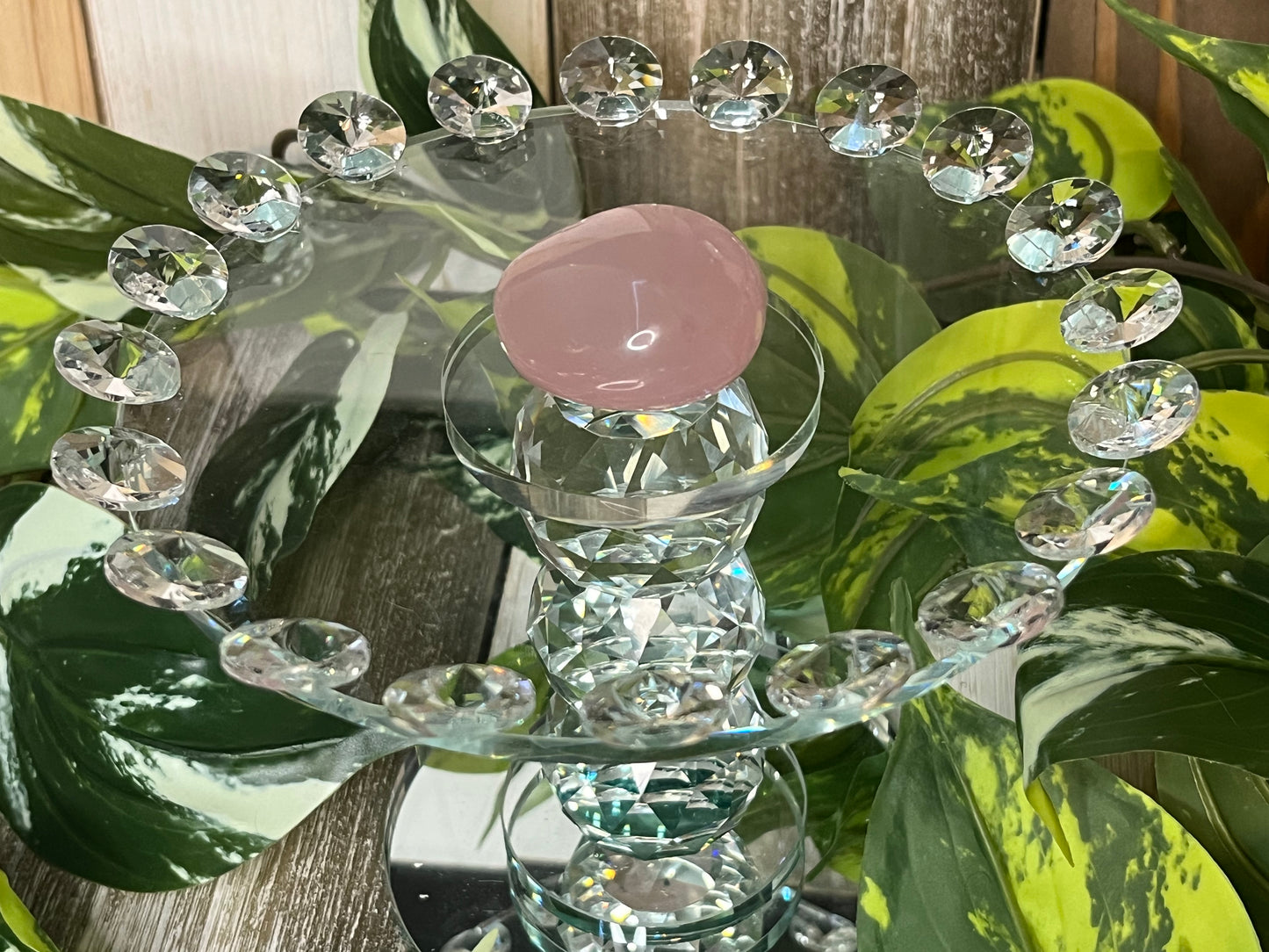 Rose Quartz Palm Stone