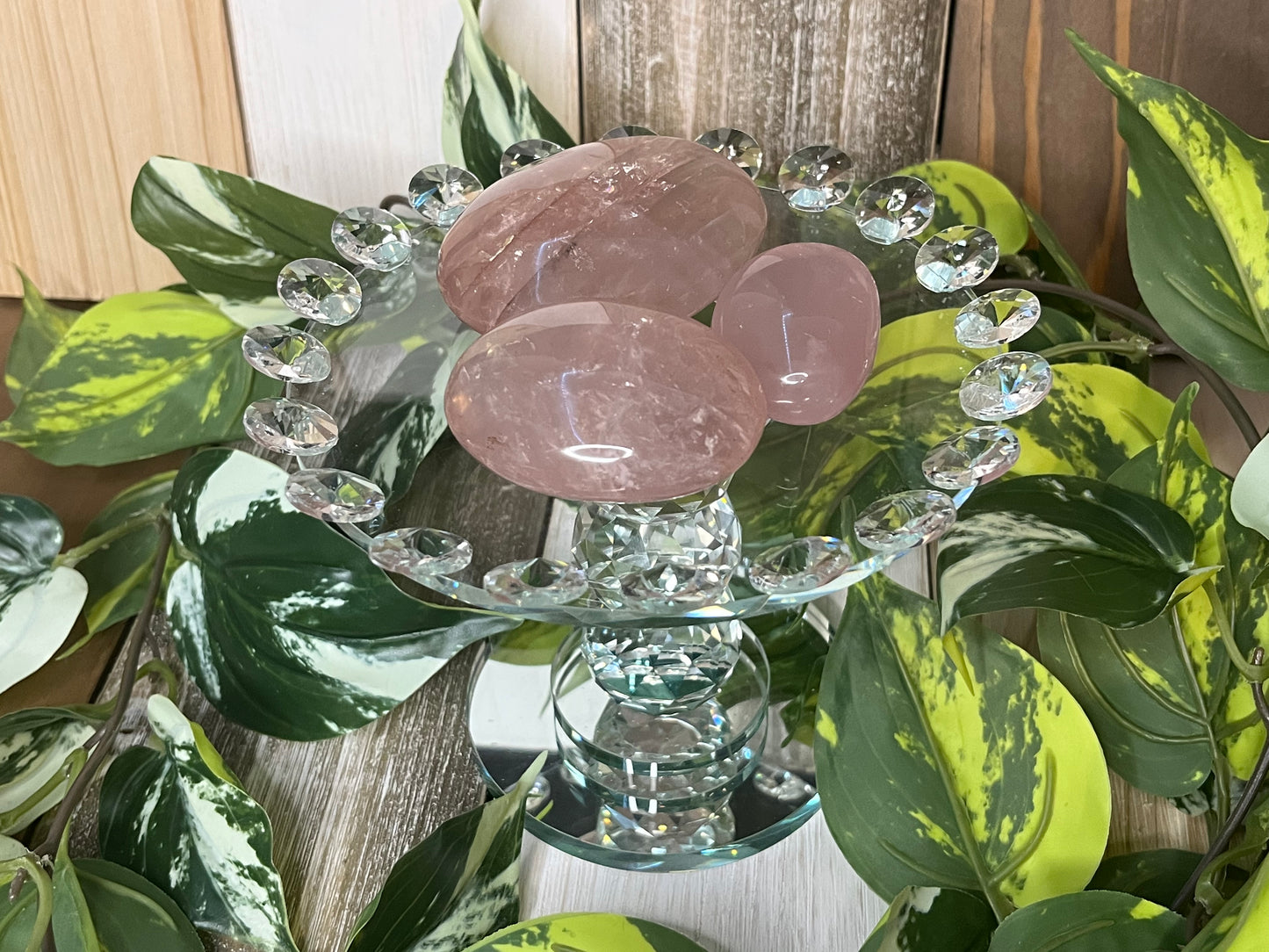 Rose Quartz Palm Stone
